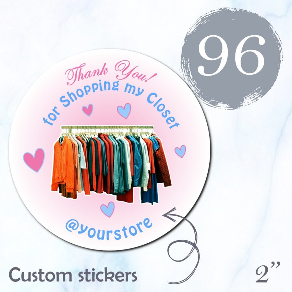 96 Thank You Stickers